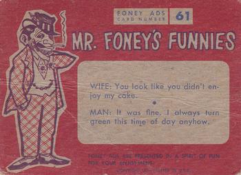1962 Leaf Foney Ads #61 Cheaties Back