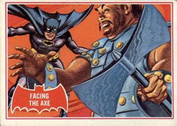 1966 Topps Batman Series A (Red Bat Logo) #6A Facing the Axe Front