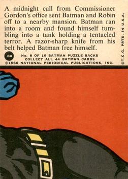 1966 Topps Batman Series A (Red Bat Logo) #8A Tentacled Terror Back