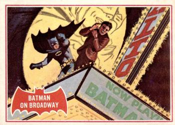 1966 Topps Batman Series A (Red Bat Logo) #44A Batman on Broadway Front