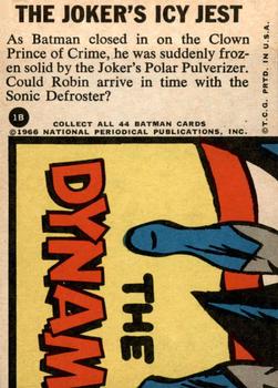 1966 Topps Batman Series B (Blue Bat Logo, Puzzle Back) #1B The Joker's Icy Jest Back