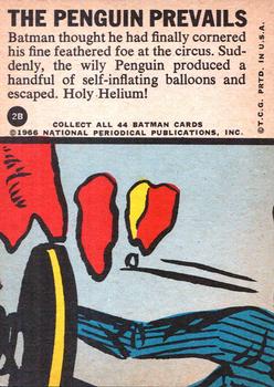 1966 Topps Batman Series B (Blue Bat Logo, Puzzle Back) #2B The Penguin Prevails Back