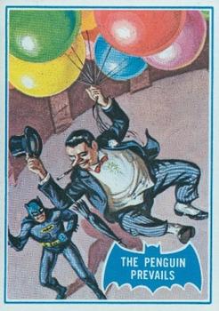 1966 Topps Batman Series B (Blue Bat Logo, Puzzle Back) #2B The Penguin Prevails Front