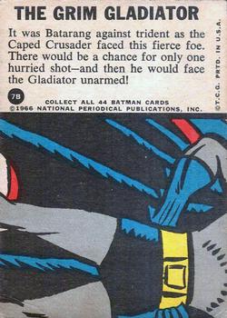 1966 Topps Batman Series B (Blue Bat Logo, Puzzle Back) #7B The Grim Gladiator Back