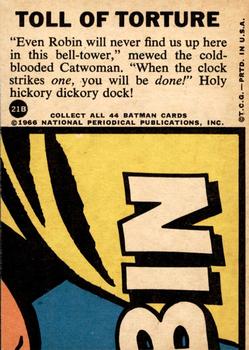 1966 Topps Batman Series B (Blue Bat Logo, Puzzle Back) #21B Toll of Torture Back