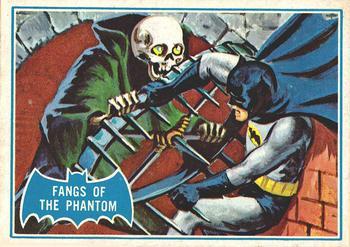 1966 Topps Batman Series B (Blue Bat Logo, Puzzle Back) #24B Fangs of the Phantom Front
