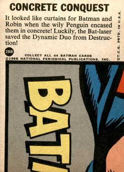 1966 Topps Batman Series B (Blue Bat Logo, Puzzle Back) #28B Concrete Conquest Back