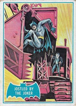 1966 Topps Batman Series B (Blue Bat Logo, Puzzle Back) #30B Jostled by the Joker Front