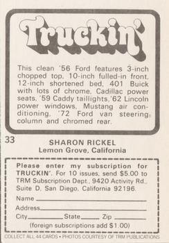 1975 Donruss Truckin' #33 1956 Ford Back
