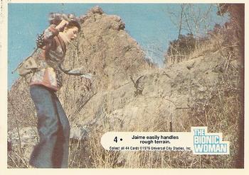 1976 Donruss Bionic Woman #4 Jamie easily handles rough terrain Front