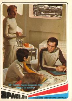 1976 Donruss Space: 1999 #56 Comdr. Koenig discusses their chance for survival. Front