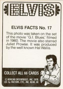 1978 Donruss Elvis Presley #17 This photo was taken on the set... Back