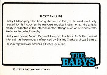 1979 Donruss Rock Stars #27 The Babys (Ricky Phillips) Back