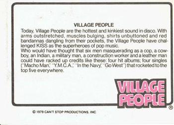 1979 Donruss Rock Stars #36 Village People Back