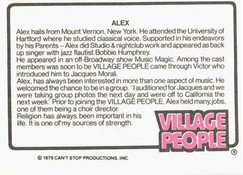 1979 Donruss Rock Stars #46 Village People (Alex Briley) Back