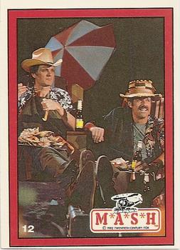 1982 Donruss M*A*S*H #12 Hawkeye & BJ relax Front