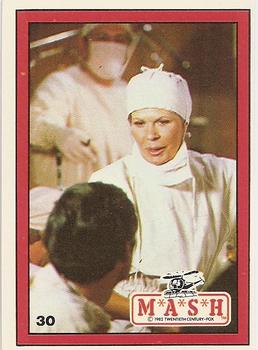 1982 Donruss M*A*S*H #30 Margaret in OR Front