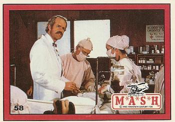 1982 Donruss M*A*S*H #58 BJ & Colonel Potter in OR Front