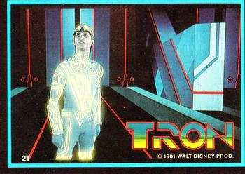 1982 Donruss Tron Movie #21 Same as #2, except full shot of Clu Front