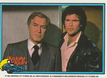1983 Donruss Knight Rider #3 (puzzle column 6 row 3) Front