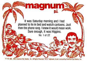 1983 Donruss Magnum P.I. #1 It was Saturday morning and I had planned to lie in bed... Back