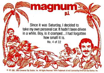 1983 Donruss Magnum P.I. #4 Since it was Saturday, I decided to take my own personal car. Back