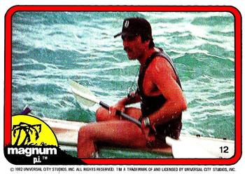 1983 Donruss Magnum P.I. #12 I think I'll get on my boat and paddle over there... Front