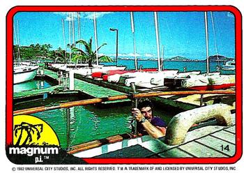 1983 Donruss Magnum P.I. #14 When I arrived at the docks, I looked everywhere... Front