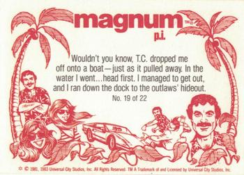 1983 Donruss Magnum P.I. #19 Wouldn't you know, T.C. dropped me off... Back