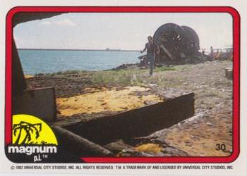 1983 Donruss Magnum P.I. #30 (big beach reel) Front