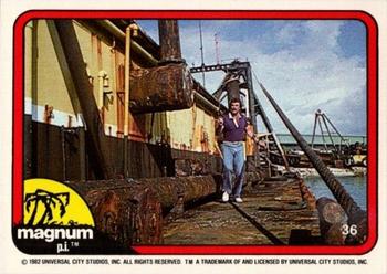 1983 Donruss Magnum P.I. #36 (rusty wharf) Front