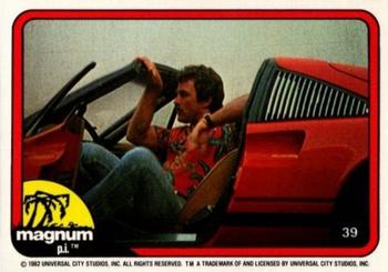 1983 Donruss Magnum P.I. #39 (stepping out of driver's seat) Front