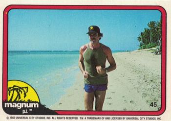 1983 Donruss Magnum P.I. #45 (running on beach) Front