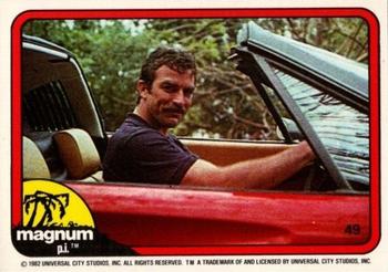 1983 Donruss Magnum P.I. #49 (Magnum in the Ferrari) Front