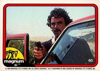 1983 Donruss Magnum P.I. #60 (aiming gun from car door) Front