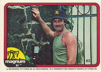 1983 Donruss Magnum P.I. #63 (hand on wall at gate) Front