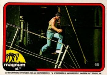1983 Donruss Magnum P.I. #65 (jumping catwalk stairs) Front