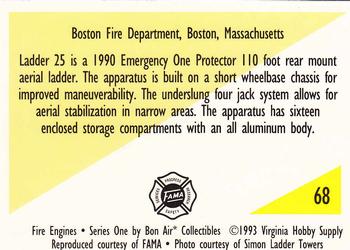 1993 Bon Air Fire Engines #68 1990 Emergency One 110 Foot Aerial Back
