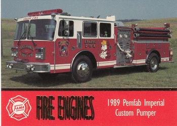 1993 Bon Air Fire Engines #69 1989 Pemfab Imperial Custom Pumper Front