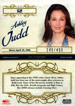 2008 Donruss Americana Celebrity Cuts #2 Ashley Judd Back