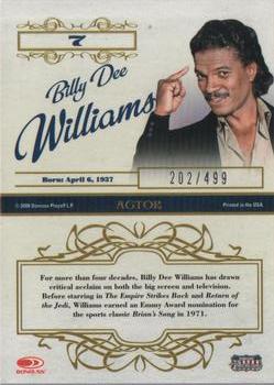 2008 Donruss Americana Celebrity Cuts #7 Billy Dee Williams Back