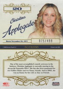 2008 Donruss Americana Celebrity Cuts #20 Christina Applegate Back