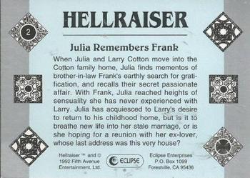 1992 Eclipse Hellraiser #2 Julia Remembers Frank Back