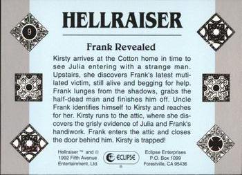 1992 Eclipse Hellraiser #9 Frank Revealed Back