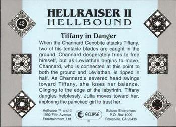 1992 Eclipse Hellraiser #42 Tiffany in Danger Back