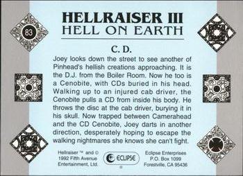 1992 Eclipse Hellraiser #83 C. D. Back