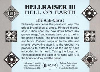 1992 Eclipse Hellraiser #88 The Anti-Christ Back