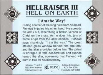 1992 Eclipse Hellraiser #89 I Am the Way! Back