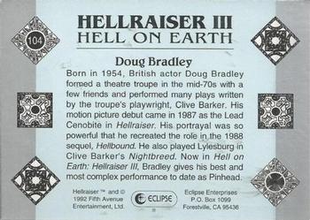 1992 Eclipse Hellraiser #104 Doug Bradley Back