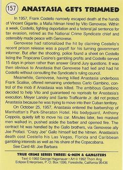 1992 Eclipse True Crime #157 Frank Scalise / Anastasia Gets Trimmed Back